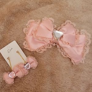 Princess Melody Hair Bow and Earring Set